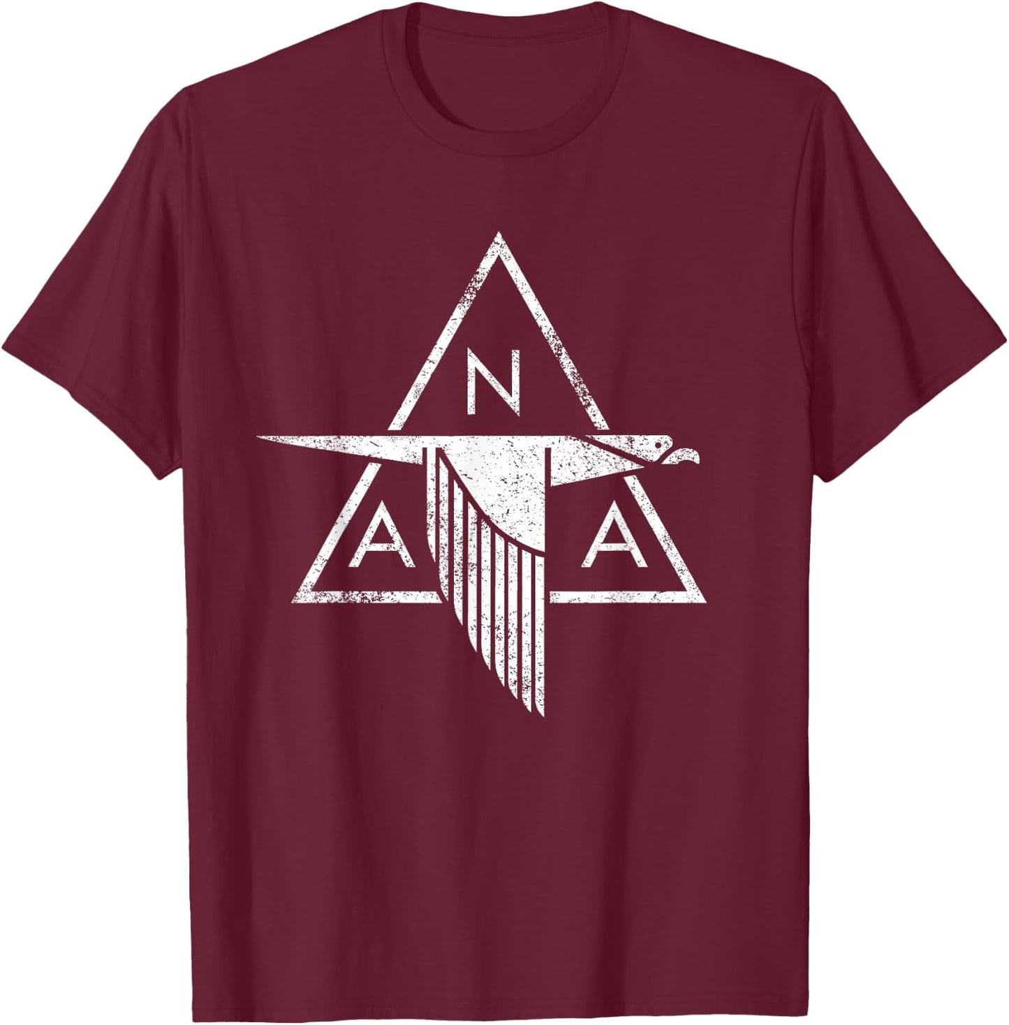 North American Aviation | Vintage NAA Logo T-Shirt - T-Shirt | Maroon