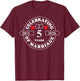 5th Wedding Anniversary 5 Years of Marriage Married Couple T-Shirt - T-Shirt | Maroon