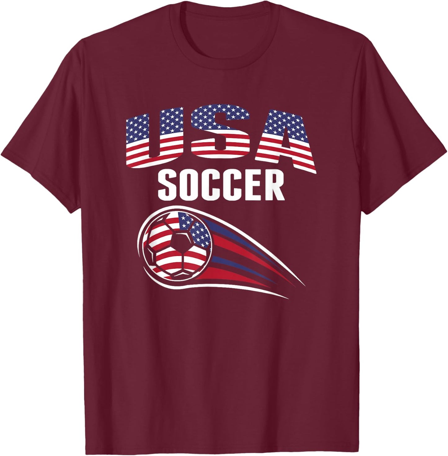 America Soccer Fans Jersey - United States Football Lovers T-Shirt - T-Shirt | Maroon