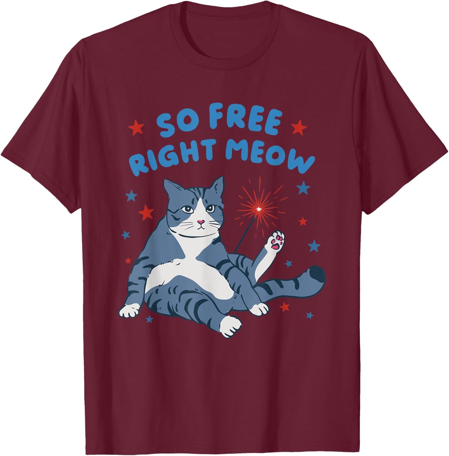 So Free Right Meow T-Shirt - T-Shirt | Maroon