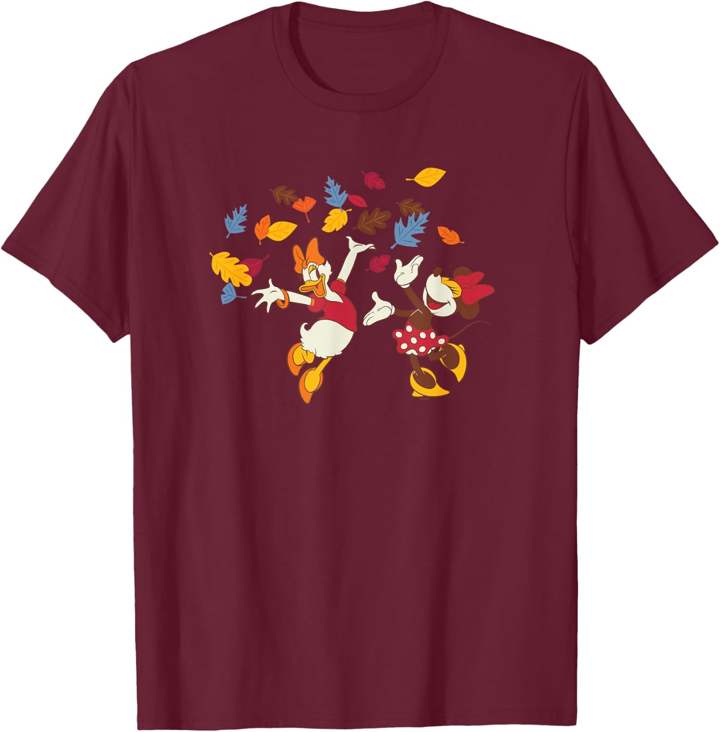 Disney Minnie Mouse and Daisy Duck Thanksgiving Fun T-Shirt - T-Shirt | Maroon
