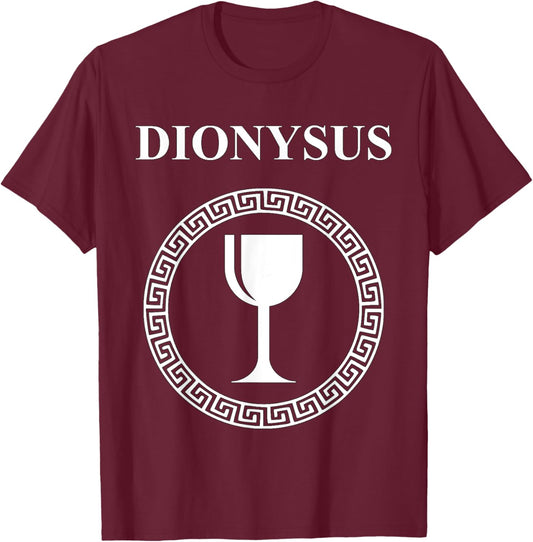 Dionysus Greek God of Festivals, Wine and Parties T-Shirt - T-Shirt | Maroon