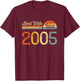 20th wedding anniversary - Best Wife Since 2005 20 years T-Shirt - T-Shirt | Maroon