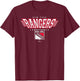 New York Rangers Laser Royal Blue Officially Licensed T-Shirt - T-Shirt | Maroon