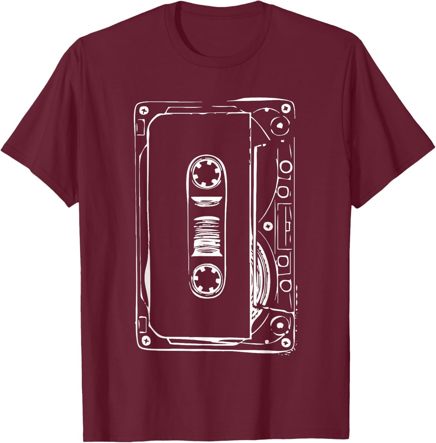 Love Retro Mixtape 80's Blank Cassette Tape Gift T-Shirt - T-Shirt | Maroon