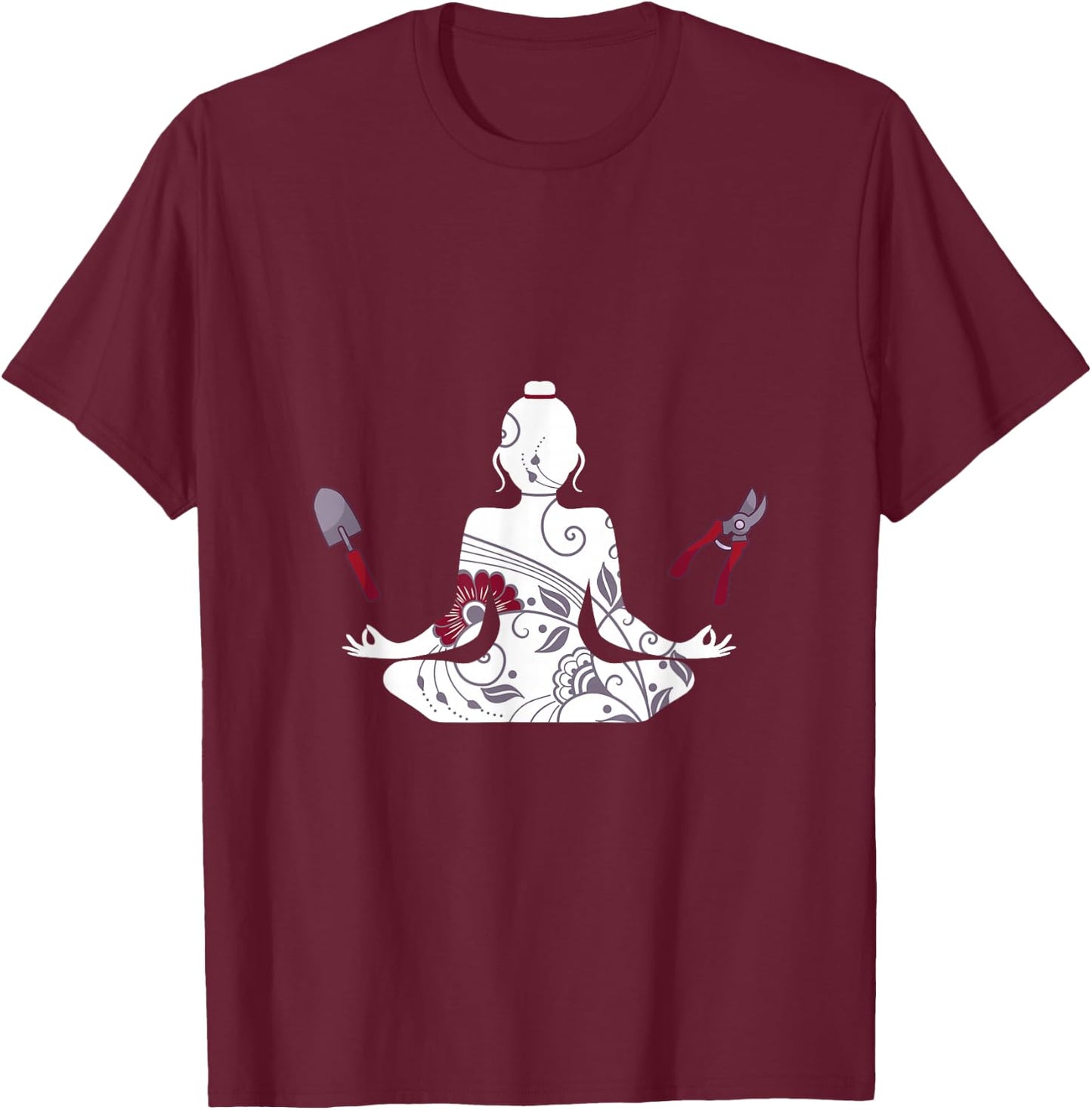 Gardening Yoga - Yogi landscape gardening gardener farmer T-Shirt - T-Shirt | Maroon