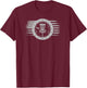 Cool Disc Golf Sport USA Grunge Flag - Disc Golf T-Shirt - T-Shirt | Maroon