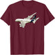 A380 Airline Jet Aeroplane T-Shirt - T-Shirt | Maroon