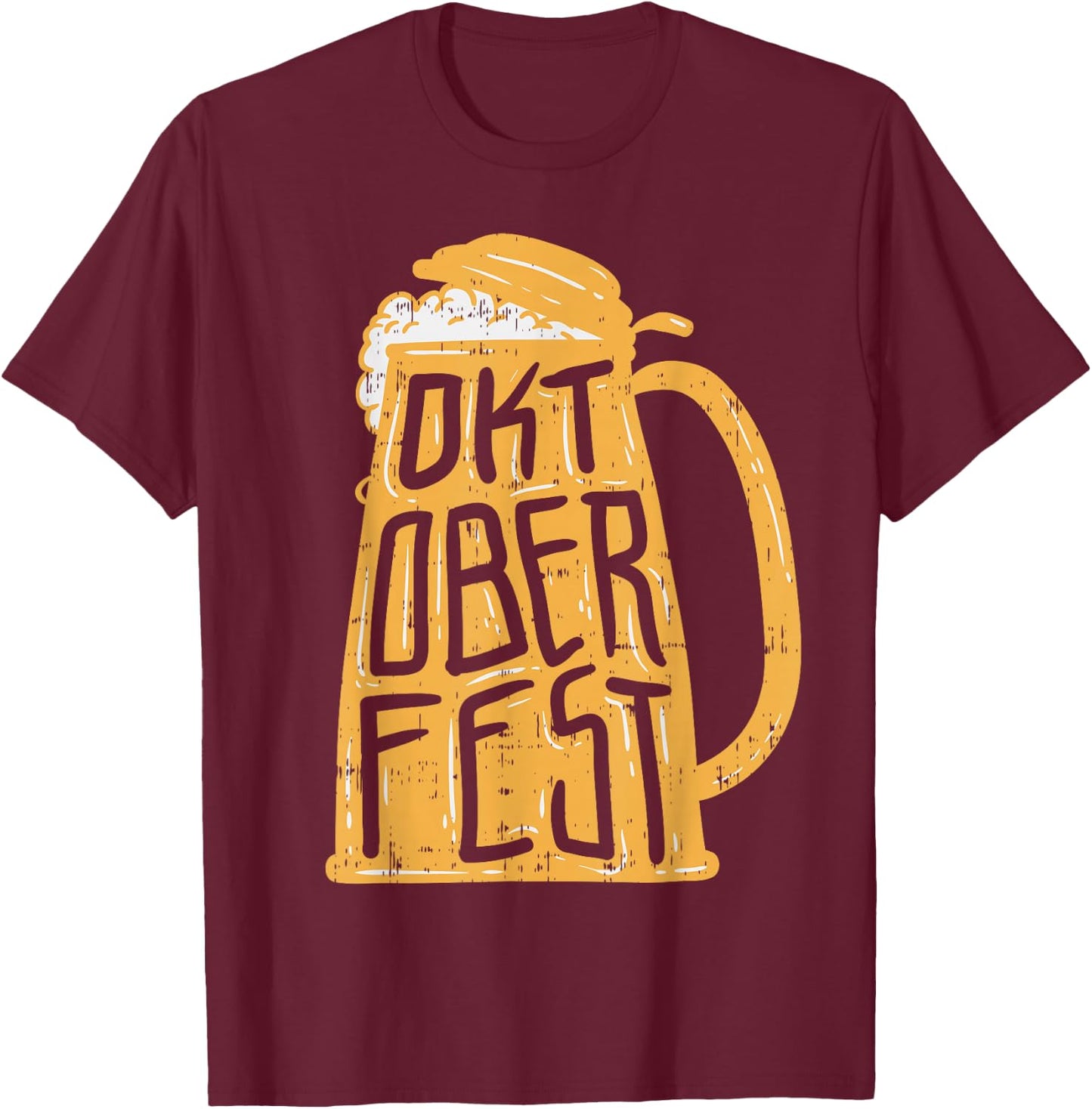 Funny Oktoberfest Beer Mug Shirt German Drinking Team T-Shirt - T-Shirt | Maroon