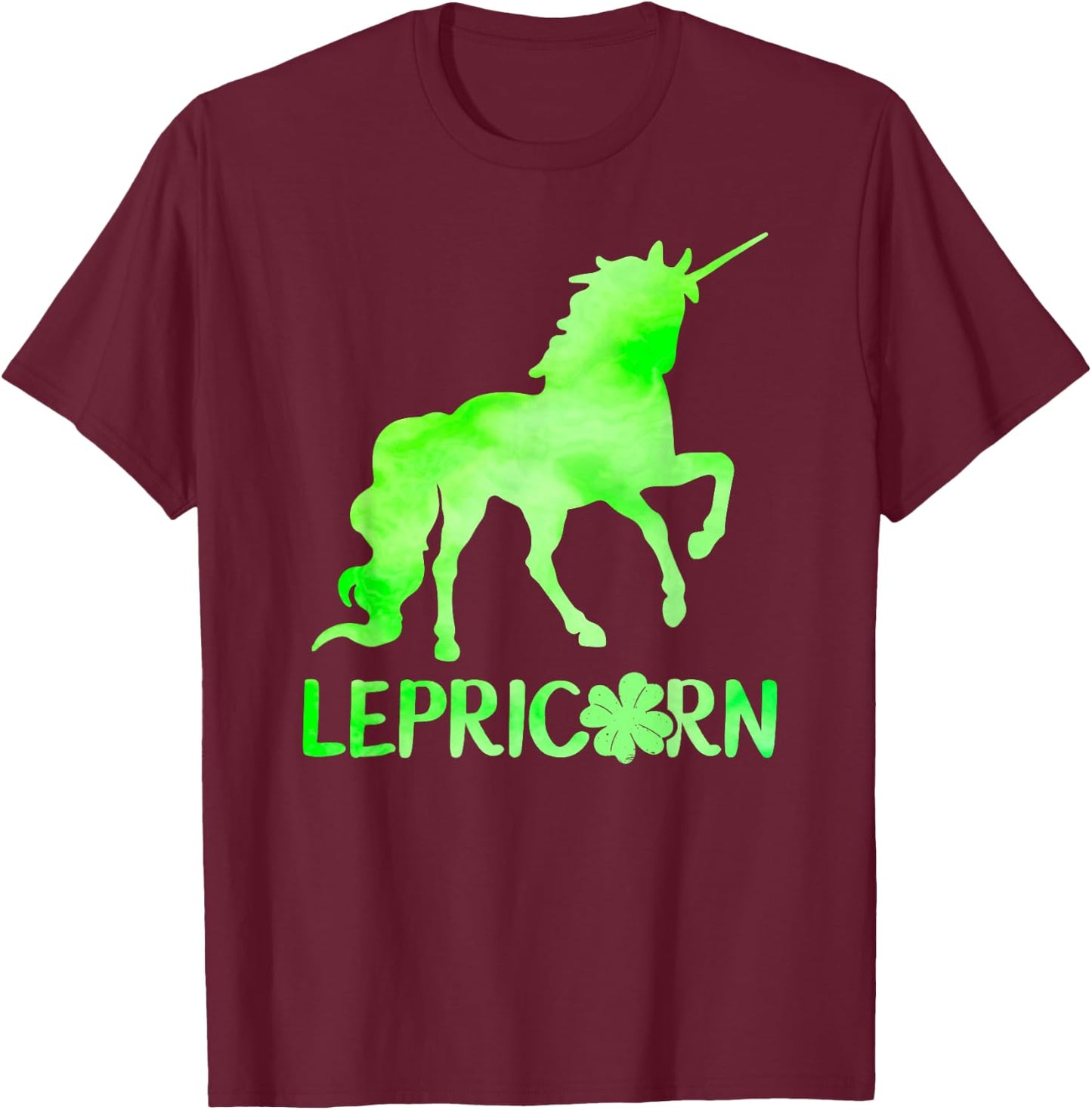 Lucky Lepricorn Unicorn St Patricks Day T-Shirt - T-Shirt | Maroon