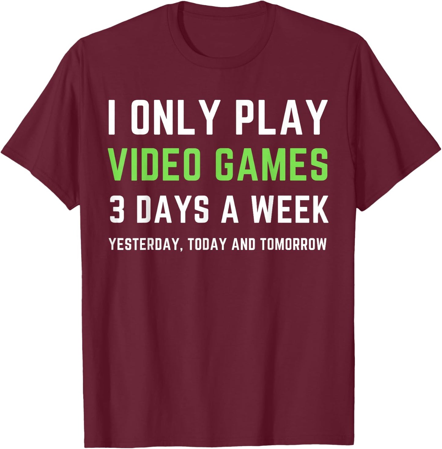 Funny Gaming Play Video Games For Gamer T-Shirt - T-Shirt | Maroon