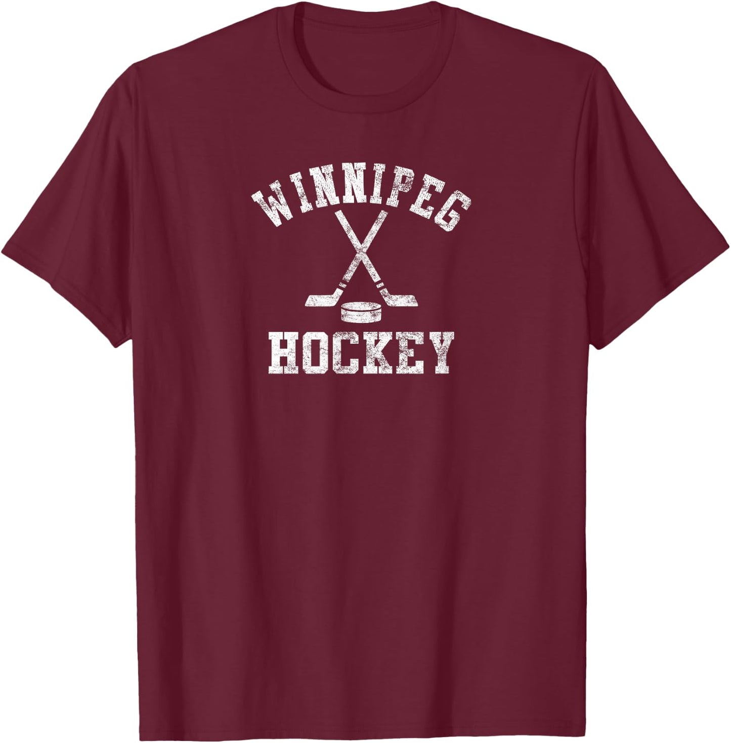Vintage Winnipeg Hockey T-Shirt - T-Shirt | Maroon