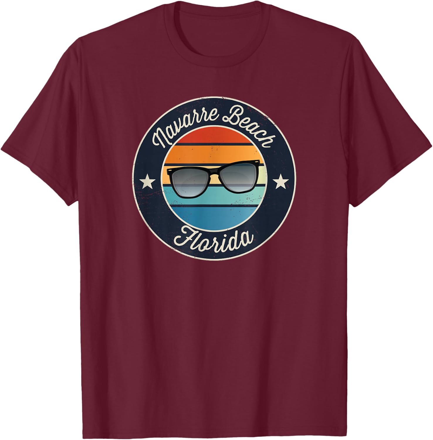 Navarre Beach Florida Souvenir Graphic T-Shirt - T-Shirt | Maroon