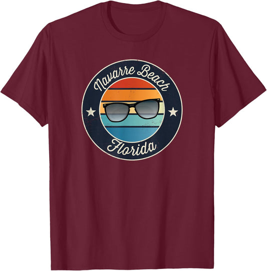 Navarre Beach Florida Souvenir Graphic T-Shirt - T-Shirt | Maroon