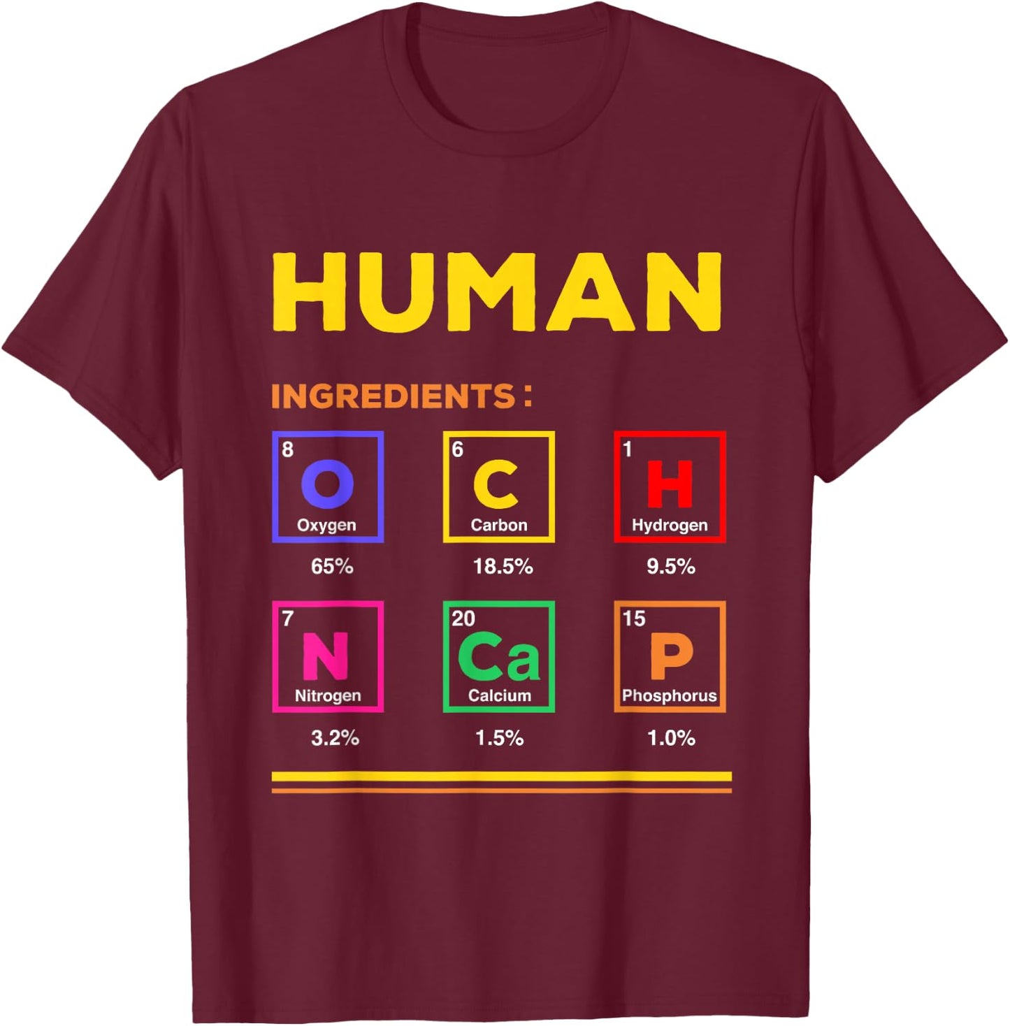 Human Ingredients Medical Laboratory Science Lab Technician T-Shirt - T-Shirt | Maroon