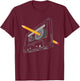 Vintage Rewind Funny 80s 90s Cassette Pencil Gift Men Women T-Shirt - T-Shirt | Maroon