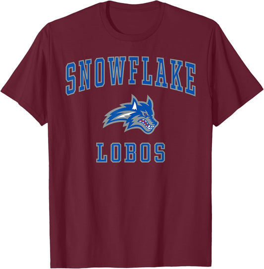 Snowflake High School Lobos C1 T-Shirt - T-Shirt | Maroon
