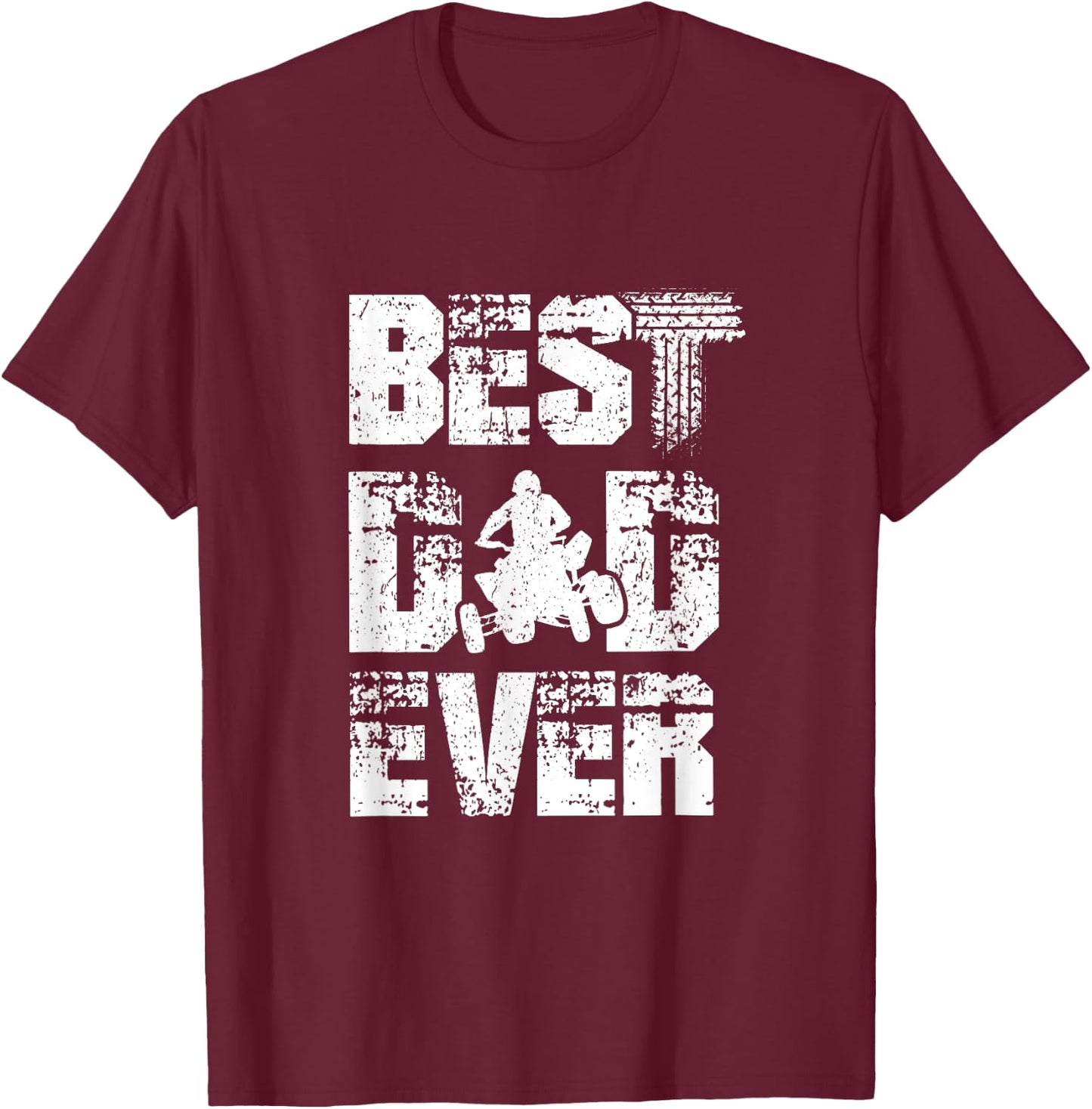 Bester Papa Ever ATV Quad Bike Biker Dad T-Shirt - T-Shirt | Maroon