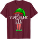 Video Game Elf Group Matching Family Christmas Gamer T-Shirt - T-Shirt | Maroon