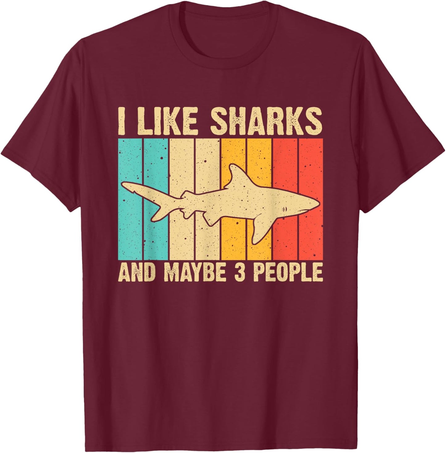 Funny Shark Design For Kids Men Women Animal Shark Stuff T-Shirt - T-Shirt | Maroon