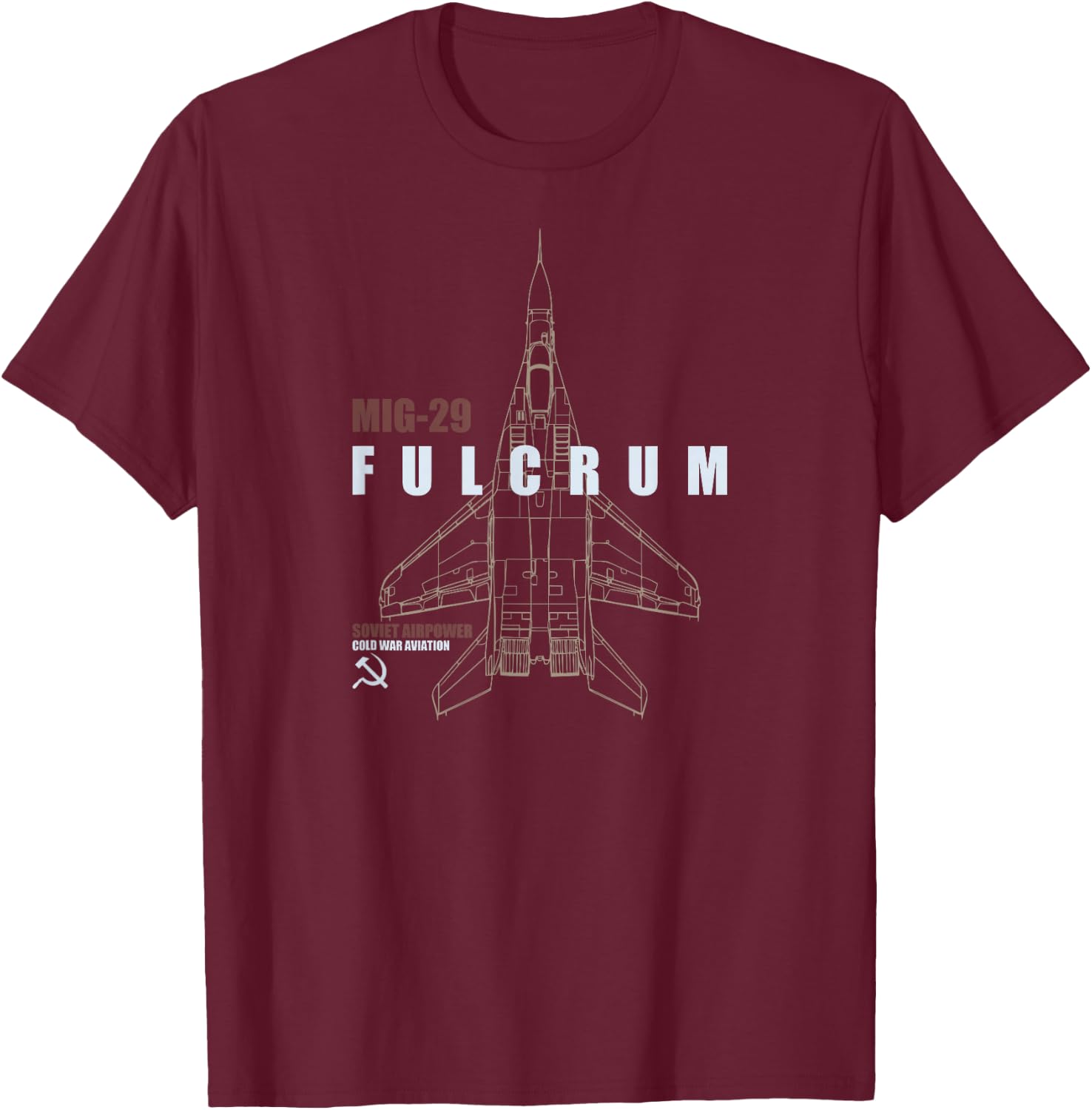 MiG-29 Fulcrum T-Shirt - T-Shirt | Maroon