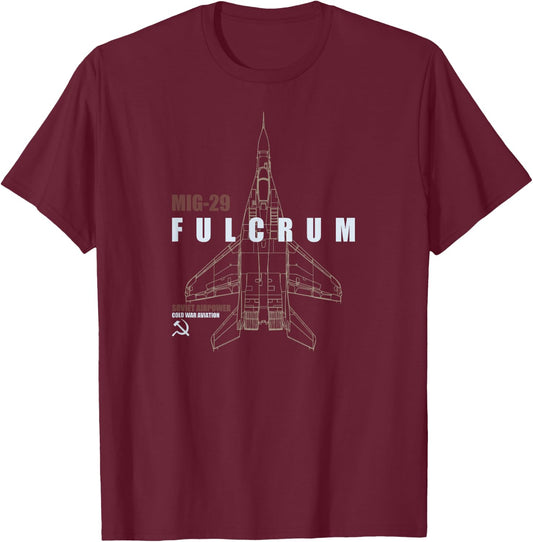MiG-29 Fulcrum T-Shirt - T-Shirt | Maroon