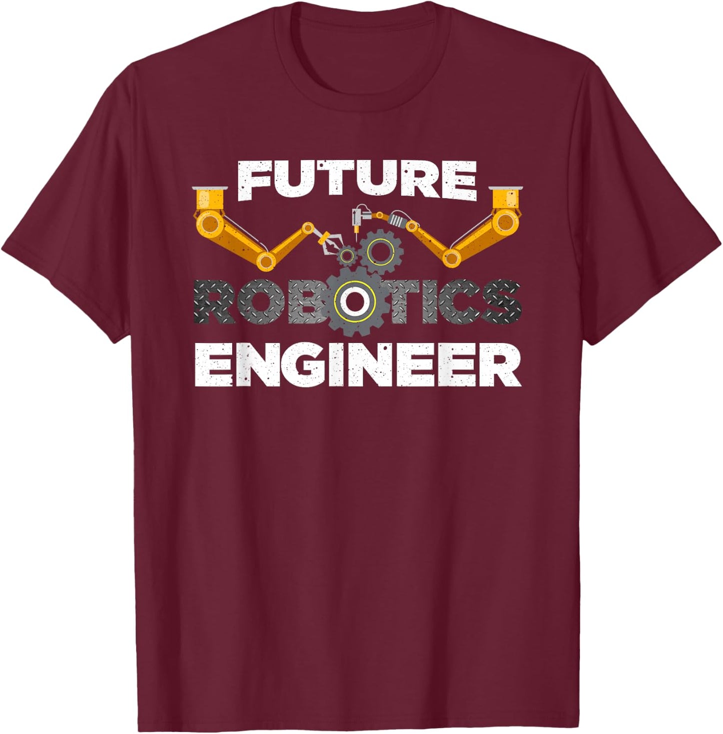 Funny Robotics Art For Kids Men Women Robotic Engineering T-Shirt - T-Shirt | Maroon