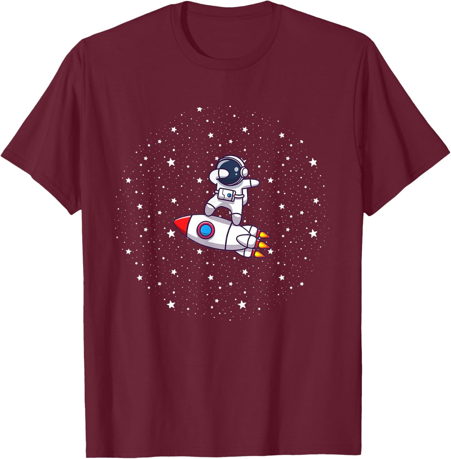 Ride Rocket Ship to the moon T-Shirt - T-Shirt | Maroon
