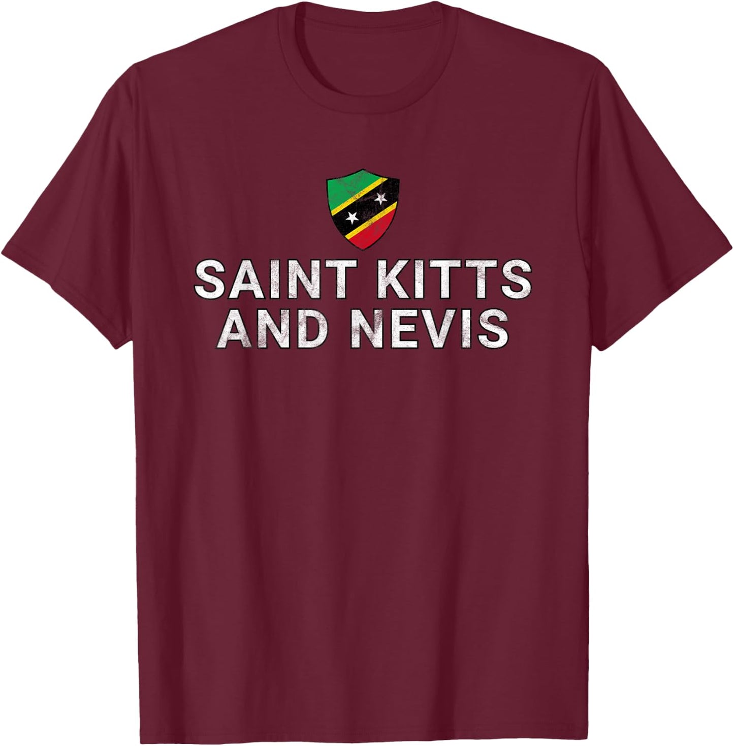 Saint Kitts and Nevis T-Shirt - T-Shirt | Maroon