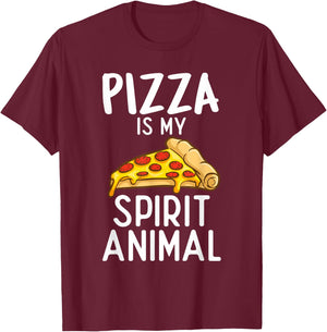 Pizza is my Spirit Animal Snack Pizzalove Pizza T-Shirt - T-Shirt | Maroon