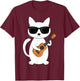 Ukulele Cat Ukulelist String Instrument T-Shirt - T-Shirt | Maroon