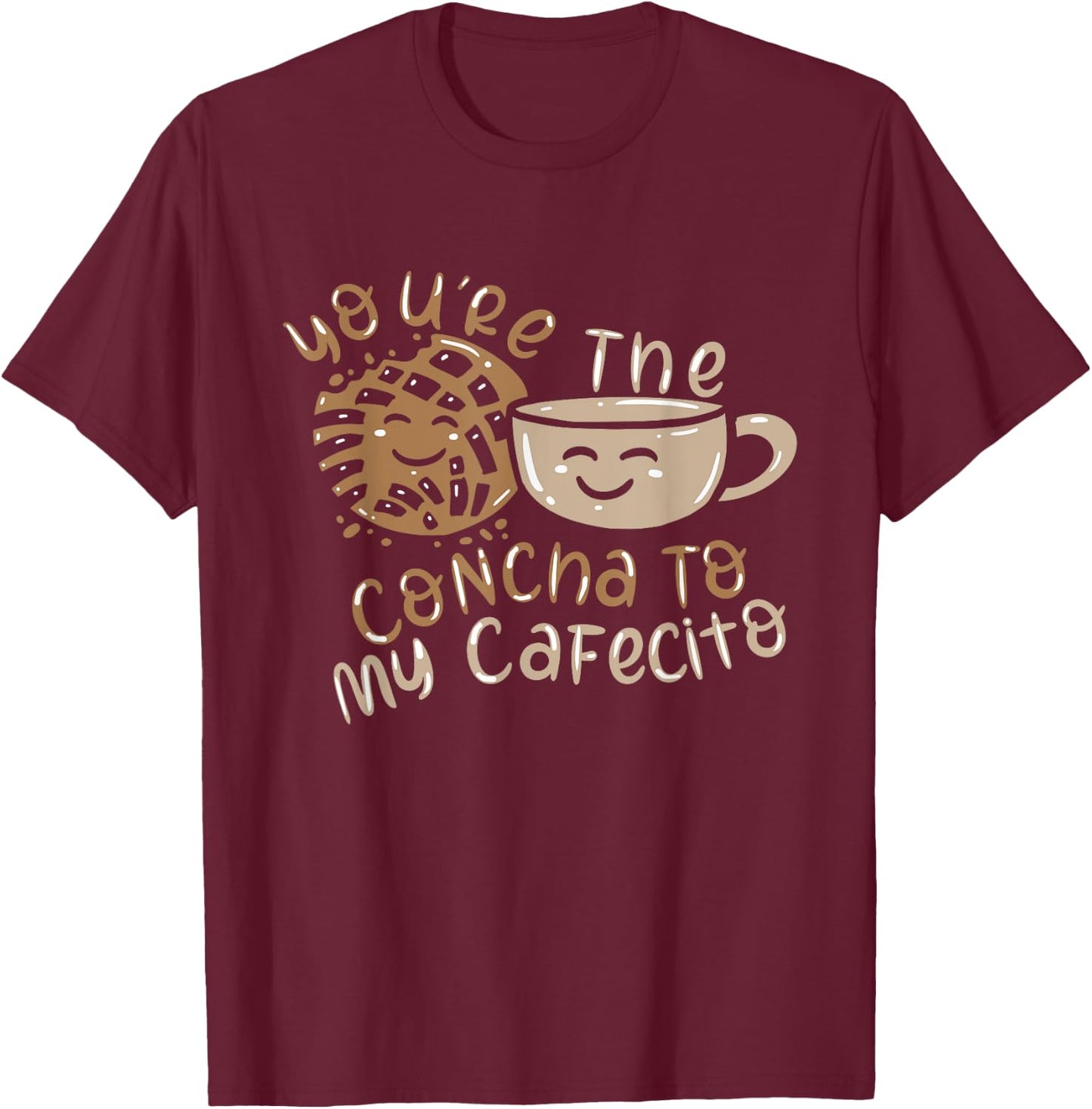 Conchas Pan De Dulce Sweet Mexican Bread Valentine´s Day T-Shirt - T-Shirt | Maroon