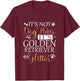 Not Dog Hair Its Golden Retriever Glitter Dog Owner Lover T-Shirt - T-Shirt | Maroon