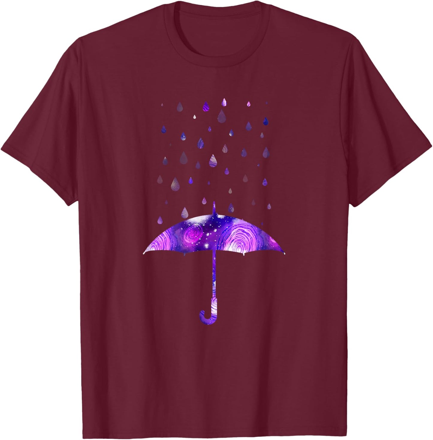Rain Purple Umbrella For Violet Favorite Color T-Shirt - T-Shirt | Maroon