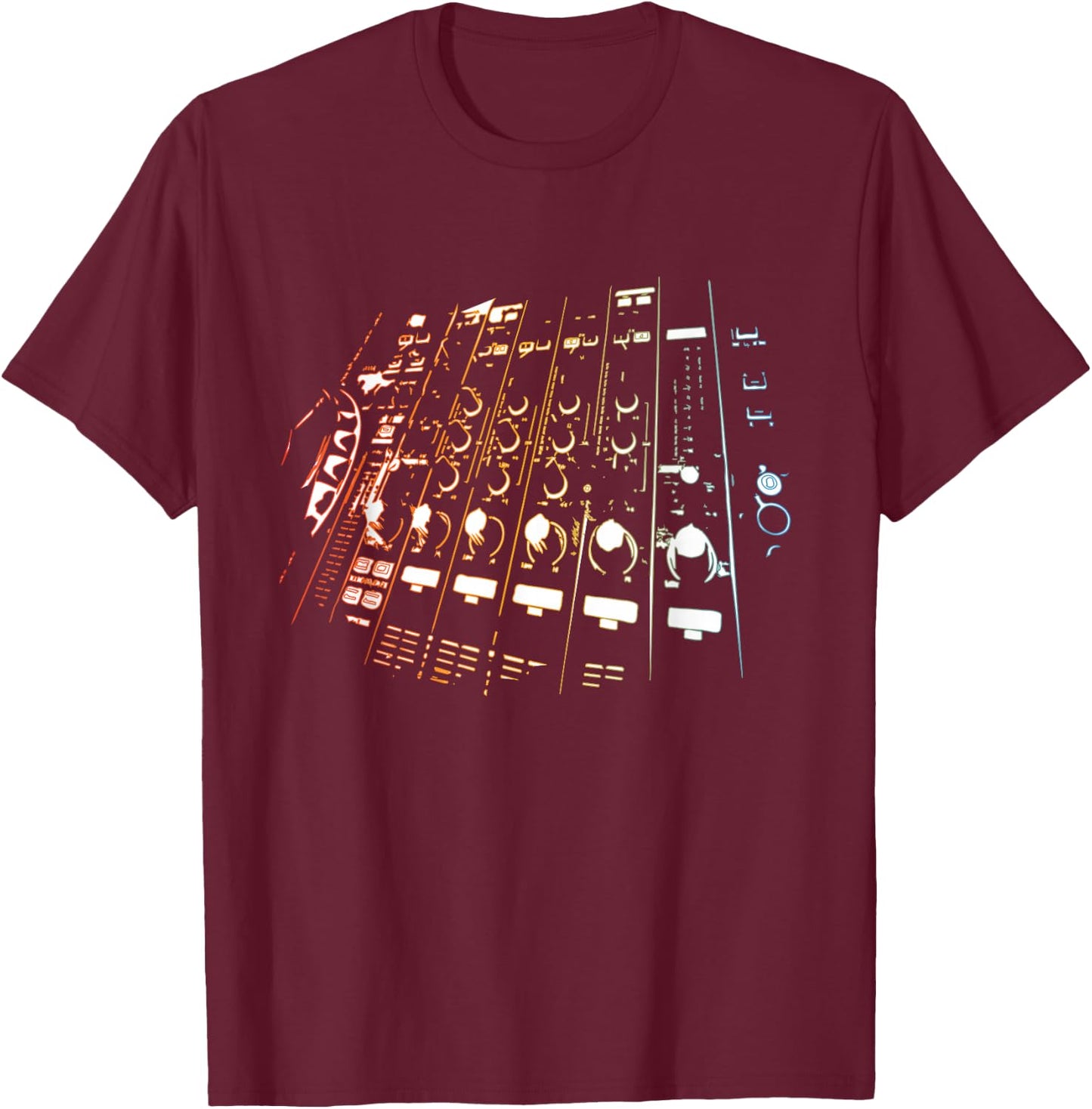 DJ Turntable Design for Disc Jockeys T-Shirt - T-Shirt | Maroon