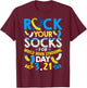 Rock Your Socks Down Syndrome Day Awareness for Boys Girls T-Shirt - T-Shirt | Maroon
