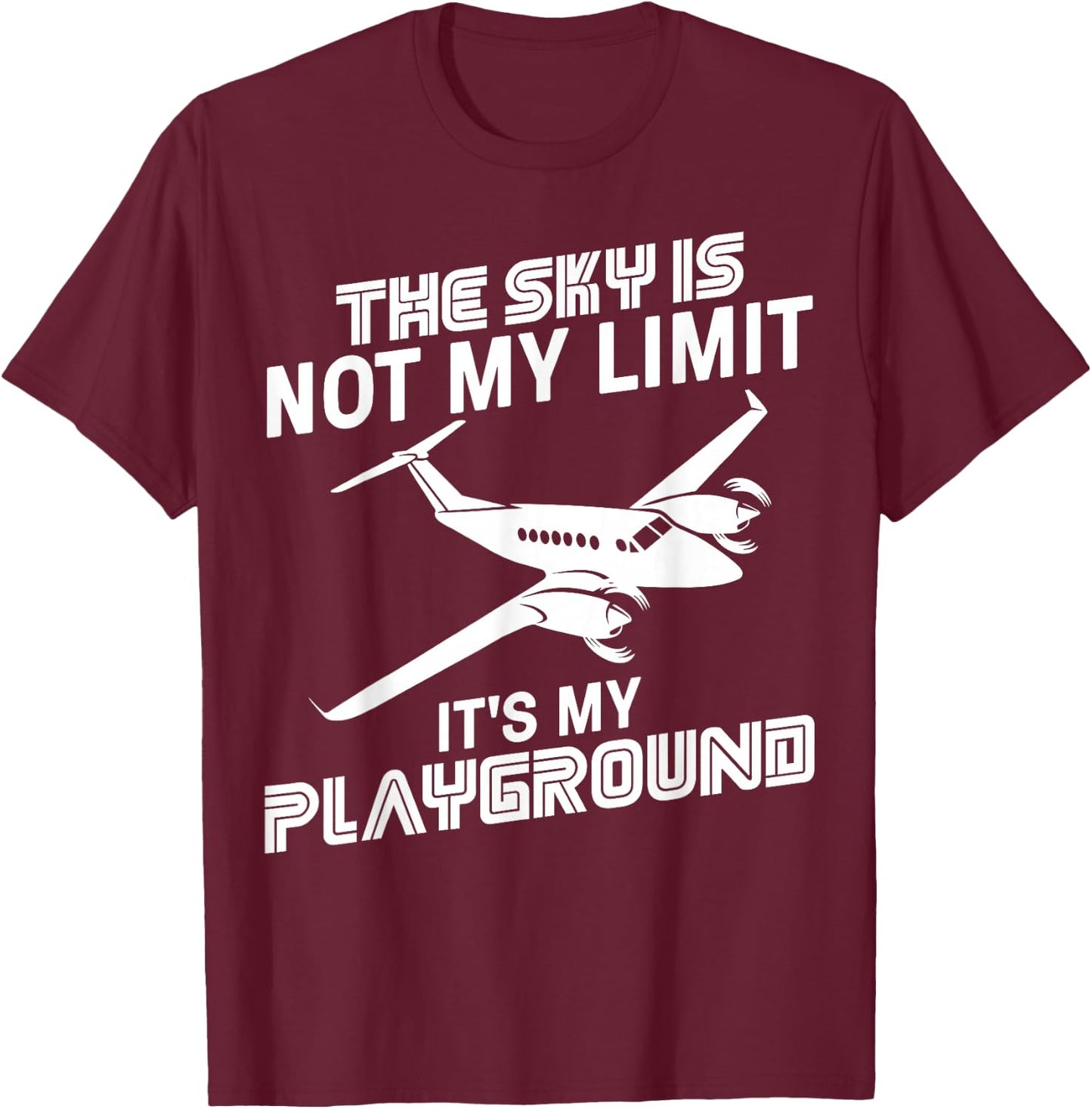 Funny Airplane Pilot Art Women Aeroplane Aircraft T-Shirt - T-Shirt | Maroon