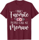 My Favorite People Call Me Memaw Shirt Floral Mother's Day T-Shirt - T-Shirt | Maroon