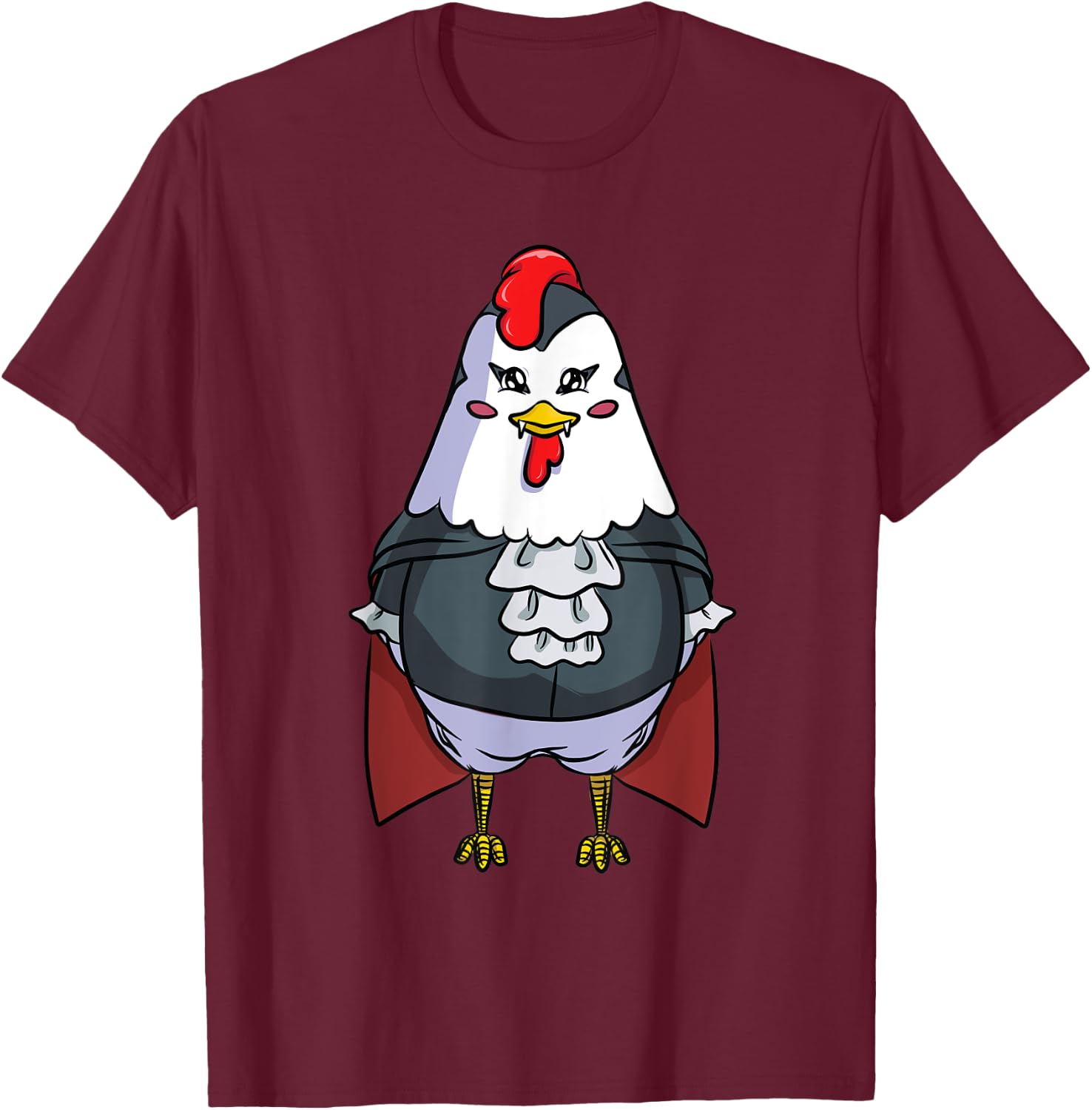 Chicken Vampire Costume for Halloween Chickens T-Shirt - T-Shirt | Maroon