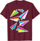Boys Funny Paper Airplane Pilot Origami Shirt T-Shirt - T-Shirt | Maroon