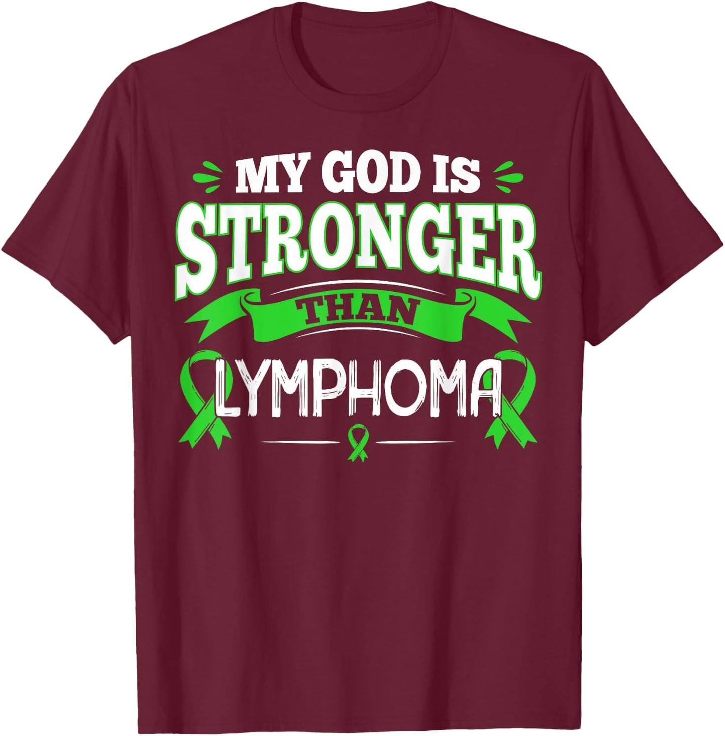Lymphoma Awareness Gift Blood Cancer Patients T-Shirt - T-Shirt | Maroon