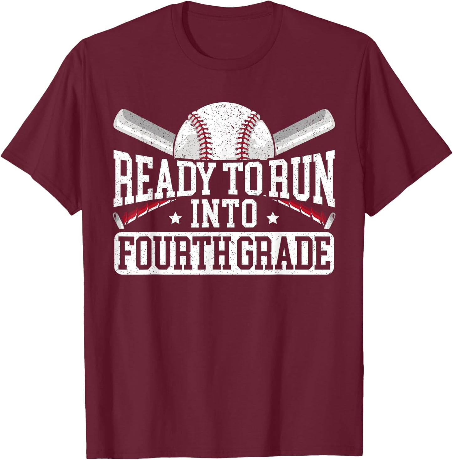 Ready To Run Into Fourth Grade First Day Of School T-Shirt - T-Shirt | Maroon