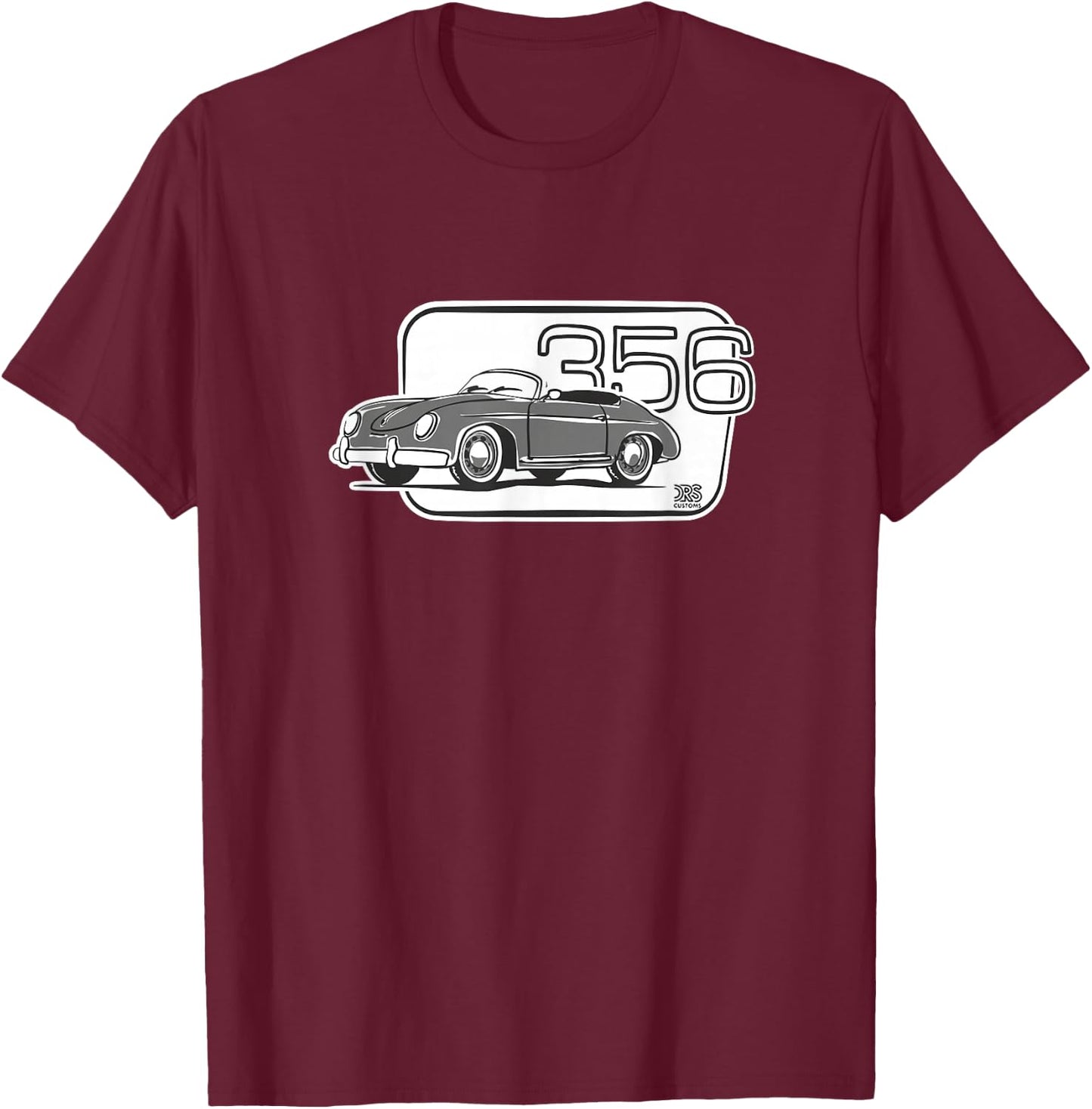 Speedster 356 Cabrio Classic Car Grey T-Shirt - T-Shirt | Maroon