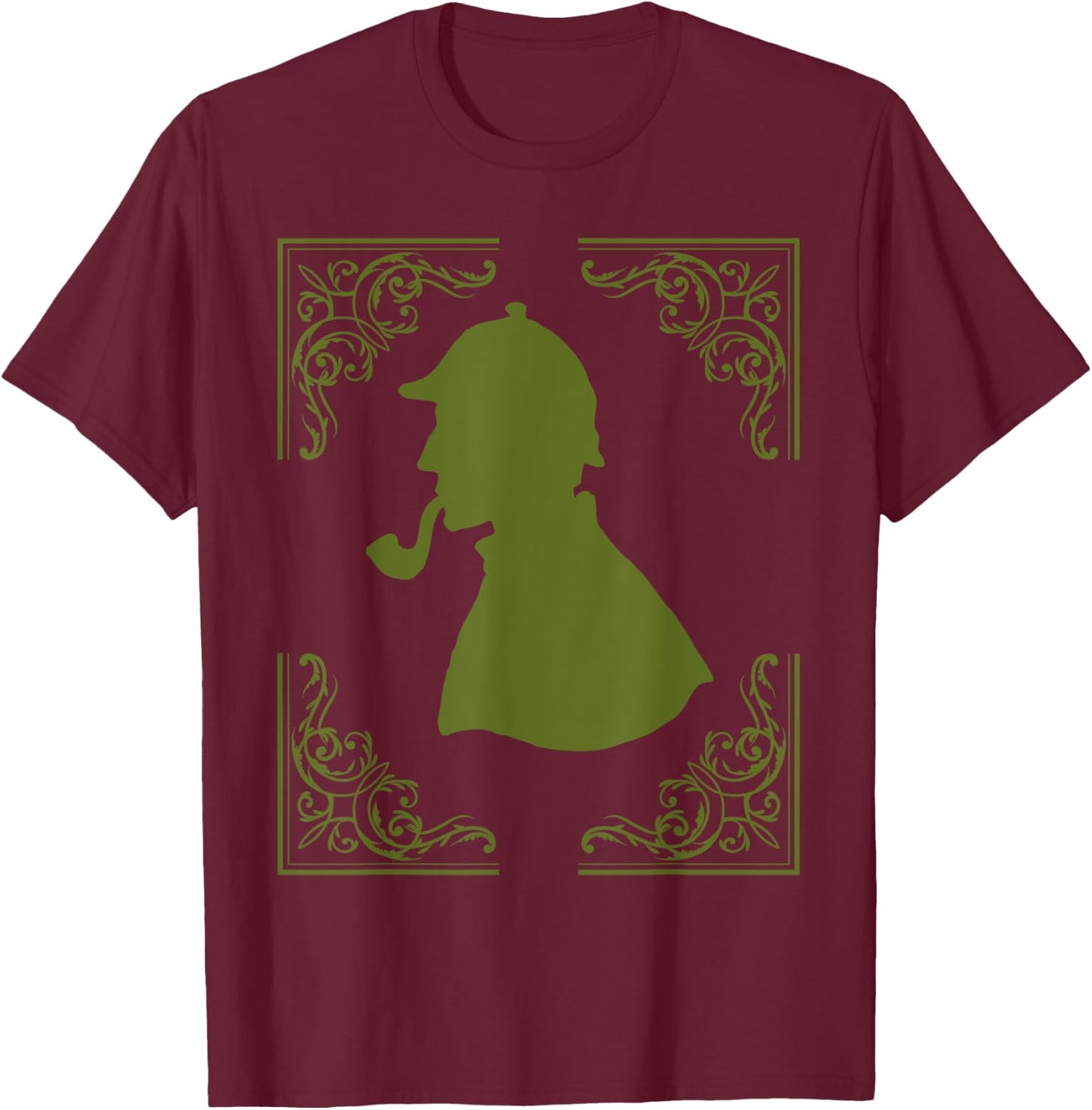 Sherlock Holmes T-Shirt - T-Shirt | Maroon