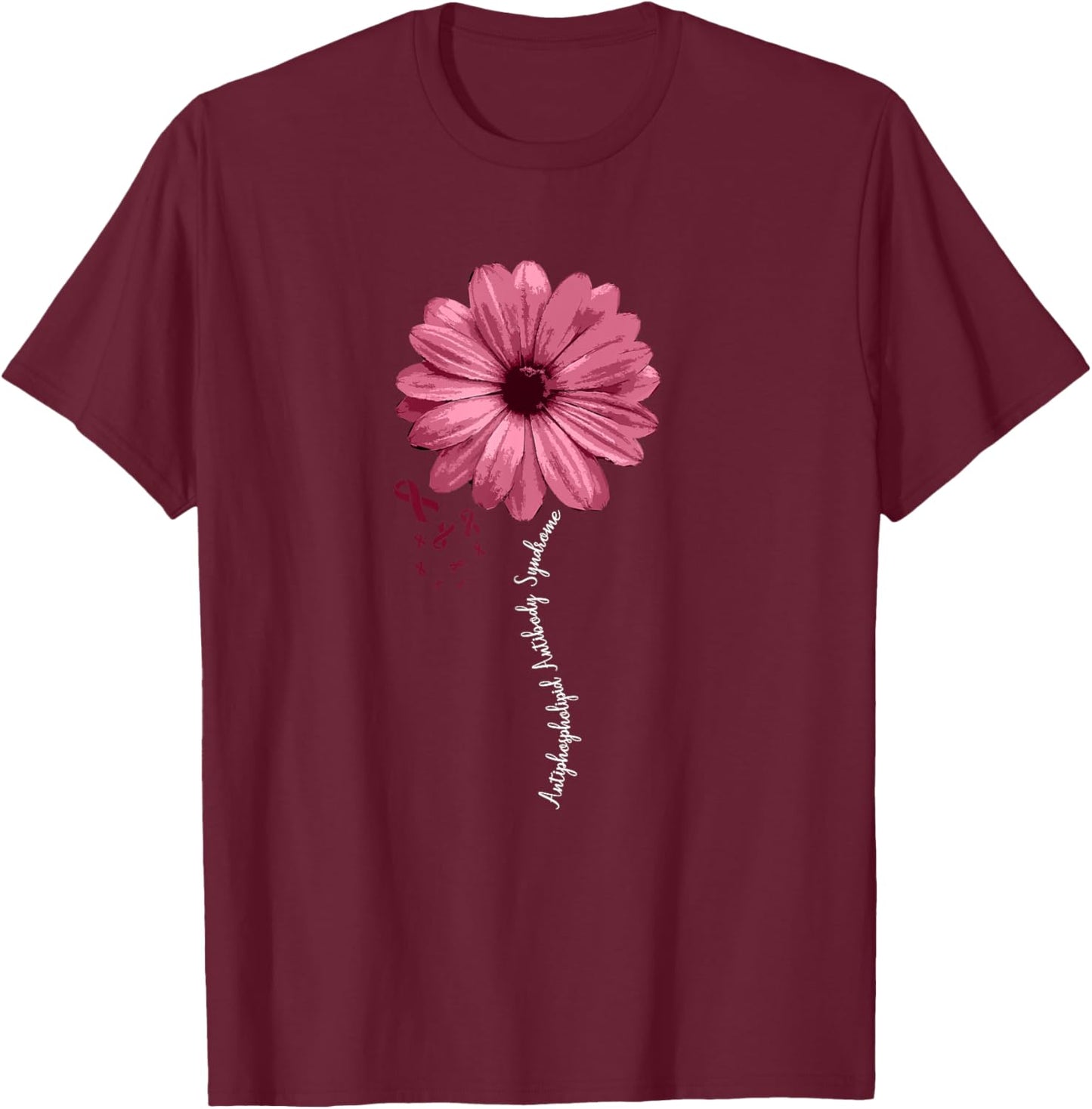 Antiphospholipid Antibody Syndrome Awareness Warrior Support T-Shirt - T-Shirt | Maroon