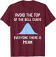 Avoid the Top of the Bell Curve Data Analyst Data Scientist T-Shirt - T-Shirt | Maroon