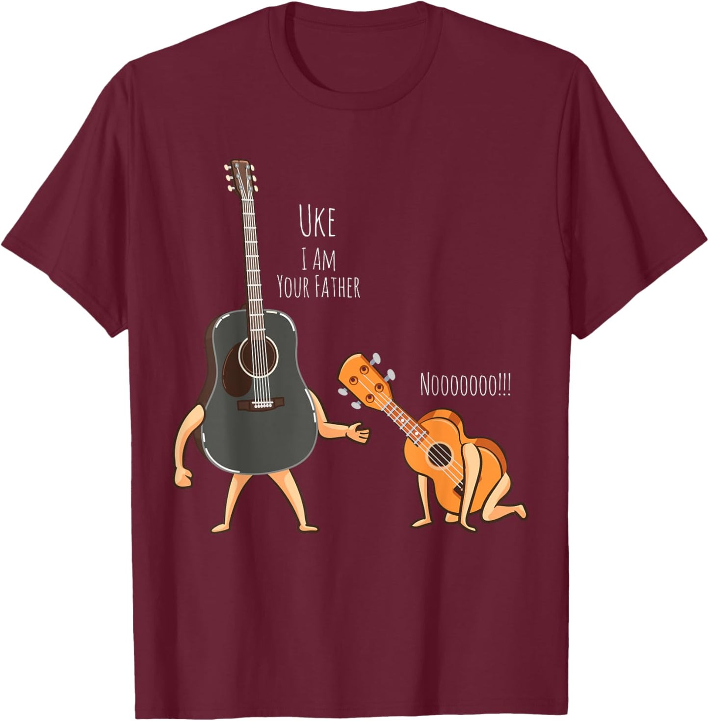 Uke I am Your Father Guitar Ukulele Music Hilarious Gift T-Shirt - T-Shirt | Maroon