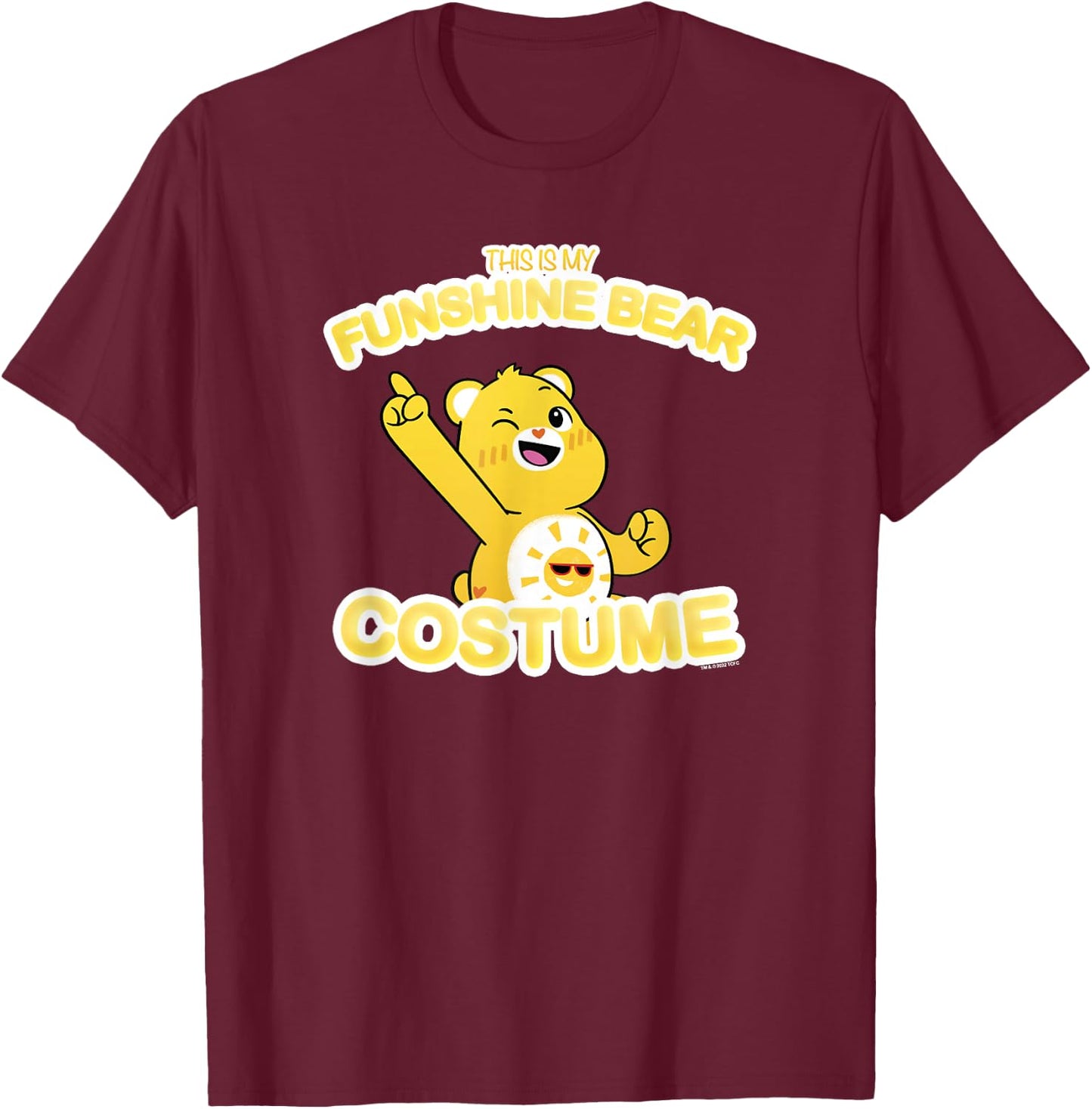 Care Bears Halloween This is My Funshine Bear Costume T-Shirt - T-Shirt | Maroon
