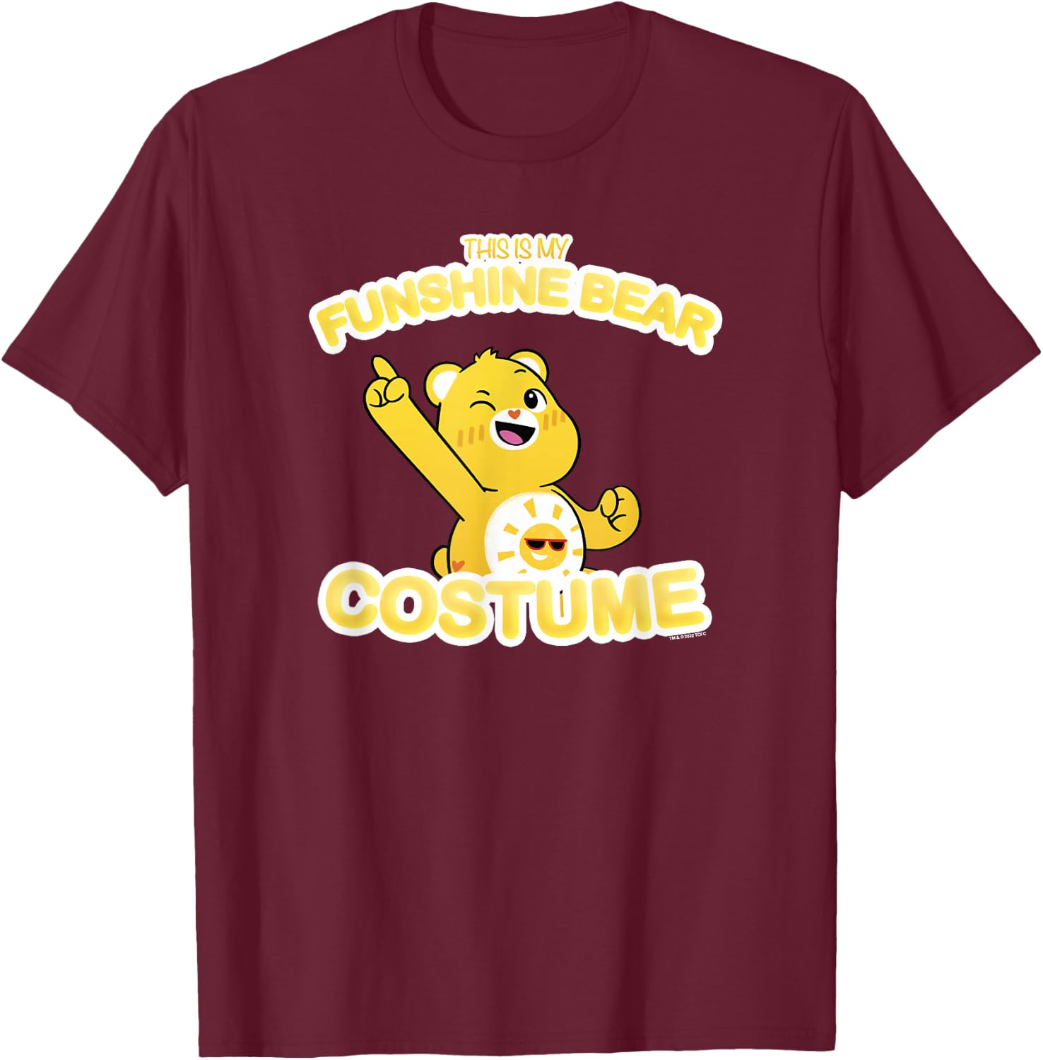 Care Bears Halloween This is My Funshine Bear Costume T-Shirt - T-Shirt | Maroon