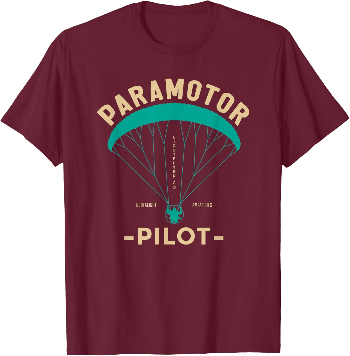 Paramotor Pilot - Powered Paragliding T-Shirt - T-Shirt | Maroon